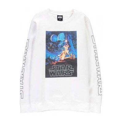 Suéter Difuzed Star Wars Vintage Poster - Unissex, Branco, XXL Suéter Difuzed Star Wars Vintage Poster - Unissex, Branco, XXL