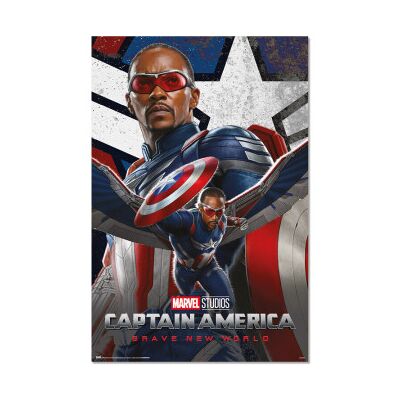 Grupo Erik Poster Captain America Brave New World - Cartaz Grupo Erik Poster Captain America Brave New World - Cartaz