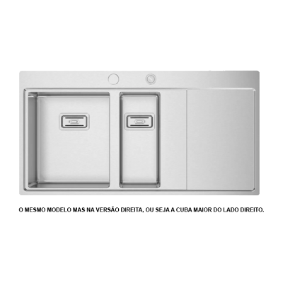 LAVA LOUÇA DIREITO ESCOVADO RODI - XERON 100 - L08X2ML7F148A2 LAVA LOUÇA DIREITO ESCOVADO RODI - XERON 100 - L08X2ML7F148A2
