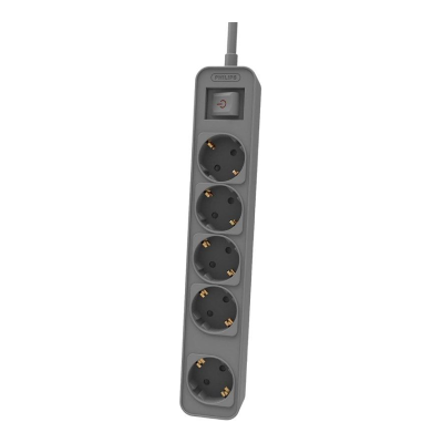 Filtro de linha Philips CHP2154G/12 com interruptor, 5 tomadas/cabo de 1,5 m/cinza Filtro de linha Philips CHP2154G/12 com interruptor, 5 tomadas/cabo de 1,5 m/cinza