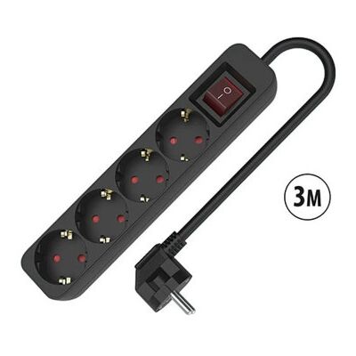 Régua de energia TM ELECTRON TMUAD534SBK com 4 tomadas e cabo de 3 metros. Régua de energia TM ELECTRON TMUAD534SBK com 4 tomadas e cabo de 3 metros.