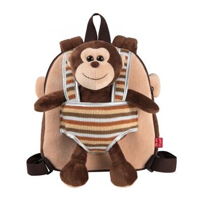 PERLETTI Mochila reversible + peluche Mono Max 25cm PERLETTI Mochila reversible + peluche Mono Max 25cm