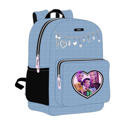 SAFTA Mochila Hundrix Kpop Demon Hunters 43cm adaptável SAFTA Mochila Hundrix Kpop Demon Hunters 43cm adaptável