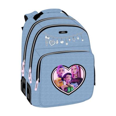 SAFTA Mochila Hundrix Kpop Demon Hunters 42cm adaptável SAFTA Mochila Hundrix Kpop Demon Hunters 42cm adaptável