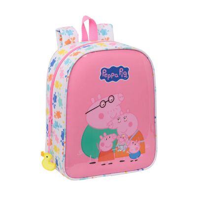 SAFTA Mochila Peppa Pig para bebê, 27 cm, ajustável SAFTA Mochila Peppa Pig para bebê, 27 cm, ajustável