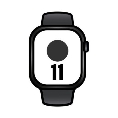 Apple Watch Series 11/ GPS/ Celular/ 42 mm/ Preto Titânio/ Pulseira Esportiva Preta Ardósia (M/G) Apple Watch Series 11/ GPS/ Celular/ 42 mm/ Preto Titânio/ Pulseira Esportiva Preta Ardósia (M/G)