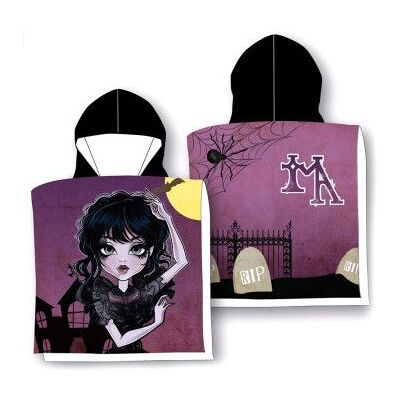 20TH CENTURY FOX Poncho de toalha de algodão para menina gótica 20TH CENTURY FOX Poncho de toalha de algodão para menina gótica