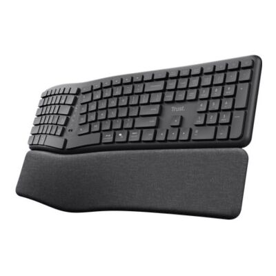 Teclado sem fio Bluetooth ergonômico multidispositivo Trust Keyra Teclado sem fio Bluetooth ergonômico multidispositivo Trust Keyra