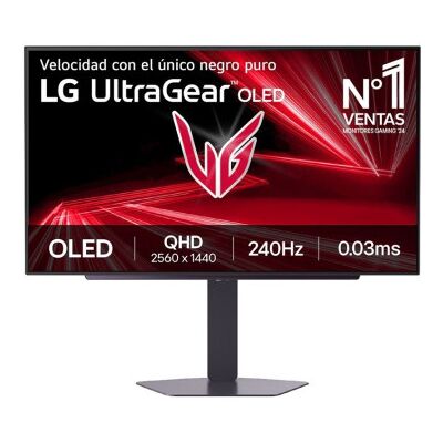Monitor para jogos LG UltraGear 27GX704A-B de 27" QHD / 0,03 ms / 240 Hz / OLED / Altura ajustável / Preto Monitor para jogos LG UltraGear 27GX704A-B de 27" QHD / 0,03 ms / 240 Hz / OLED / Altura ajustável / Preto
