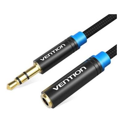 Cabo Estéreo Vention VAB-B06-B200-M/ Jack 3,5 Macho - Jack 3,5 Fêmea/ 2m/ Preto Cabo Estéreo Vention VAB-B06-B200-M/ Jack 3,5 Macho - Jack 3,5 Fêmea/ 2m/ Preto