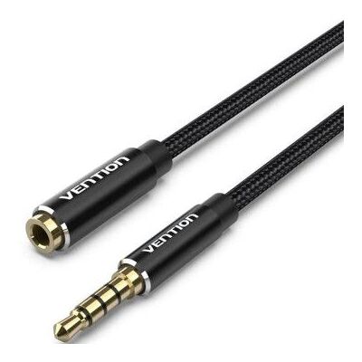 Cabo Estéreo Vention BHCBJ/ Jack 3.5 Macho - Jack 3.5 Fêmea/ 5m/ Preto Cabo Estéreo Vention BHCBJ/ Jack 3.5 Macho - Jack 3.5 Fêmea/ 5m/ Preto