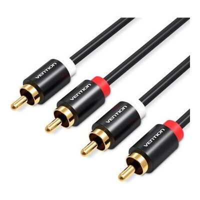 Cabo Estéreo Vention VAB-R06-B200/ 2x RCA Macho - 2x RCA Macho/ 2m/ Preto Cabo Estéreo Vention VAB-R06-B200/ 2x RCA Macho - 2x RCA Macho/ 2m/ Preto