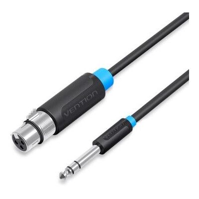 Cabo de áudio VENTION Jack 6,5mm Estéreo - 3m - Preto Cabo de áudio VENTION Jack 6,5mm Estéreo - 3m - Preto