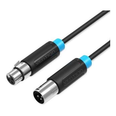 Cabo Estéreo Vention BBFBL/ XLR Macho - XLR Fêmea/ 10m/ Preto Cabo Estéreo Vention BBFBL/ XLR Macho - XLR Fêmea/ 10m/ Preto