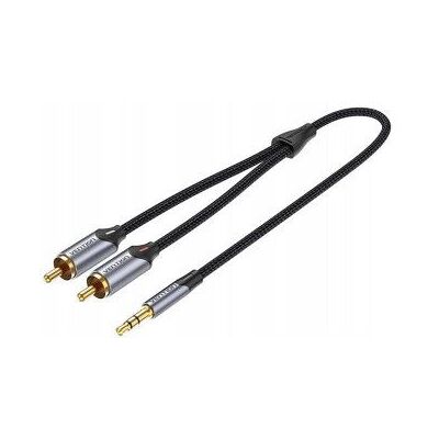 Cabo Estéreo Vention BCNBJ/ Jack 3.5 Macho - 2x RCA Macho/ 5m/ Cinza Cabo Estéreo Vention BCNBJ/ Jack 3.5 Macho - 2x RCA Macho/ 5m/ Cinza