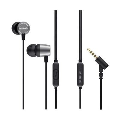 Fones de ouvido intra-auriculares Aiwa ESTM-30SL/ com microfone/ entrada 3.5/ prateado Fones de ouvido intra-auriculares Aiwa ESTM-30SL/ com microfone/ entrada 3.5/ prateado