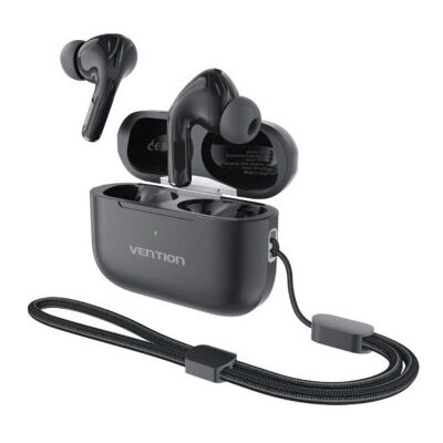 Fones de ouvido Bluetooth Vention Echo Lite E11 Plus com estojo de carregamento / 30 horas de duração da bateria / Preto Fones de ouvido Bluetooth Vention Echo Lite E11 Plus com estojo de carregamento / 30 horas de duração da bateria / Preto
