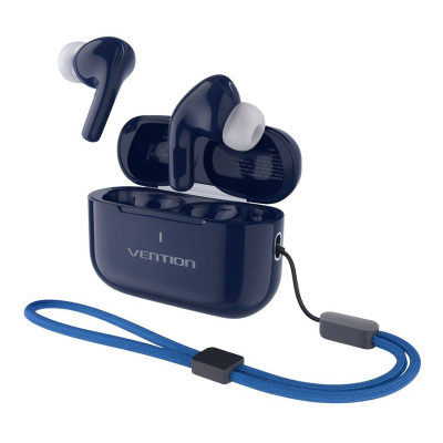 Fones de ouvido Bluetooth Vention Echo Lite E11 Plus com estojo de carregamento / 30 horas de duração da bateria / Azul Fones de ouvido Bluetooth Vention Echo Lite E11 Plus com estojo de carregamento / 30 horas de duração da bateria / Azul