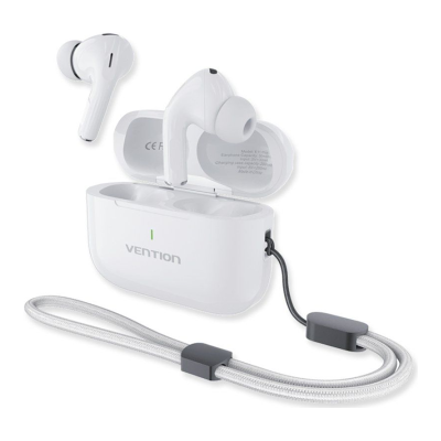 Fones de ouvido Bluetooth Vention Echo Lite E11 Plus com estojo de carregamento / 30 horas de duração da bateria / Branco Fones de ouvido Bluetooth Vention Echo Lite E11 Plus com estojo de carregamento / 30 horas de duração da bateria / Branco