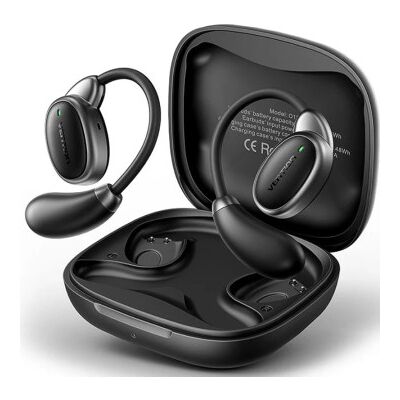 Fones de ouvido Bluetooth Vention Open Ear 013 com estojo de carregamento / 8 horas de duração da bateria / Preto Fones de ouvido Bluetooth Vention Open Ear 013 com estojo de carregamento / 8 horas de duração da bateria / Preto