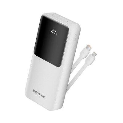 Powerbank Vention FHPW0 - 20000mAh, USB-C, Lightning, Branca Powerbank Vention FHPW0 - 20000mAh, USB-C, Lightning, Branca