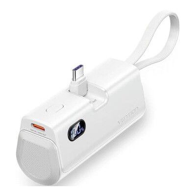 Vention Power Bank LED 4800mAh Branco Dobrável USB-C Vention Power Bank LED 4800mAh Branco Dobrável USB-C