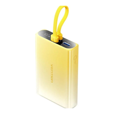 Powerbank 10000mAh Vention FHZY0/ 22,5W/ Amarelo Powerbank 10000mAh Vention FHZY0/ 22,5W/ Amarelo