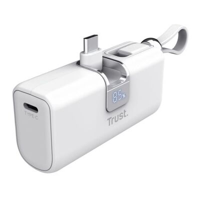 Trust Pacto 26105 Power Bank 5000mAh / 18W / Branco Trust Pacto 26105 Power Bank 5000mAh / 18W / Branco