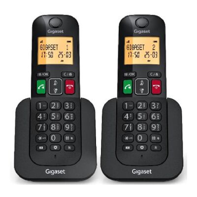Siemens Telefone sem fio Gigaset Elemental 400 DUO / Preto Siemens Telefone sem fio Gigaset Elemental 400 DUO / Preto
