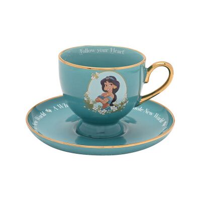 Xícara e pires da Princesa Jasmine da Disney Xícara e pires da Princesa Jasmine da Disney