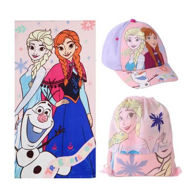 Conjunto de toalha, saco de dormir e gorro Disney Frozen Conjunto de toalha, saco de dormir e gorro Disney Frozen