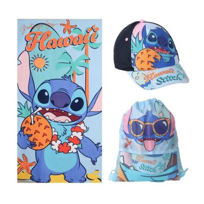 Conjunto de toalha, saco de dormir e gorro do Stitch da Disney Conjunto de toalha, saco de dormir e gorro do Stitch da Disney
