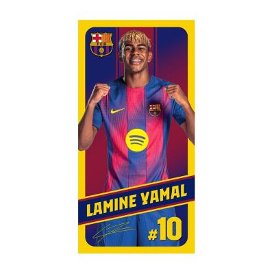 Toalha de microfibra Lamine Yamal FC Barcelona Toalha de microfibra Lamine Yamal FC Barcelona
