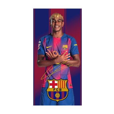 Toalha de microfibra Lamine Yamal FC Barcelona Toalha de microfibra Lamine Yamal FC Barcelona