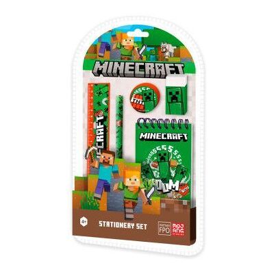 KIDS LICENSING Conjunto de papelaria Minecraft 5 unidades KIDS LICENSING Conjunto de papelaria Minecraft 5 unidades