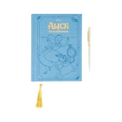 Conjunto de caderno + caneta Disney A5 Alice no país das maravilhas Conjunto de caderno + caneta Disney A5 Alice no país das maravilhas
