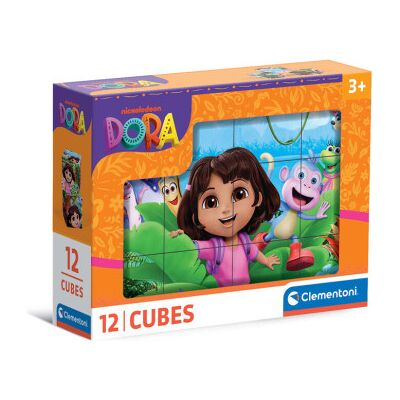 CLEMENTONI Quebra-cabeça em forma de cubo da Dora Aventureira, 12 peças CLEMENTONI Quebra-cabeça em forma de cubo da Dora Aventureira, 12 peças