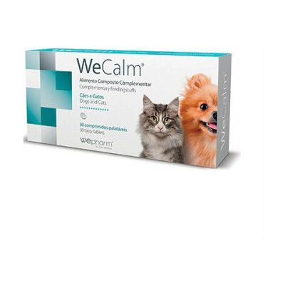 Wepharm WeCalm 30 comprimidos - Suplemento para o stress em cães e gatos Wepharm WeCalm 30 comprimidos - Suplemento para o stress em cães e gatos