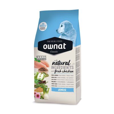 Ração Ownat Classic Junior para filhotes - Frango e Arroz - 12kg Ração Ownat Classic Junior para filhotes - Frango e Arroz - 12kg