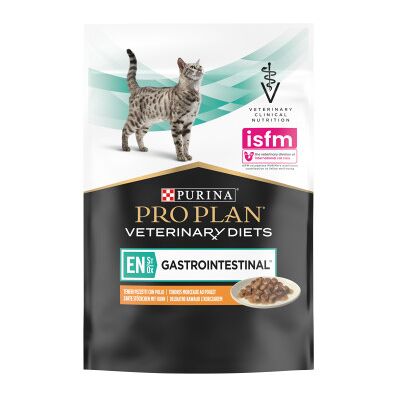 ProPlan Pro Plan Vet EN Gastrointestinal Saquetas Frango ração húmida para gatos 85Gr ProPlan Pro Plan Vet EN Gastrointestinal Saquetas Frango ração húmida para gatos 85Gr