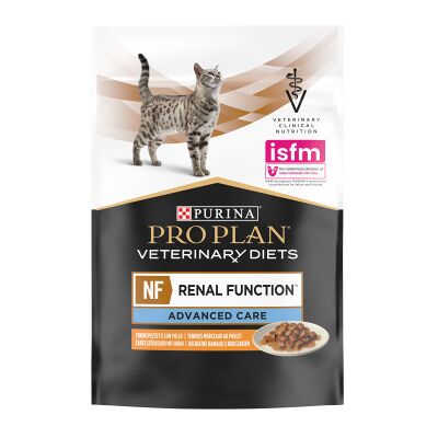 ProPlan Pro Plan Vet NF Renal Function Advanced Care Saquetas Frango ração húmida para gatos 85Gr ProPlan Pro Plan Vet NF Renal Function Advanced Care Saquetas Frango ração húmida para gatos 85Gr