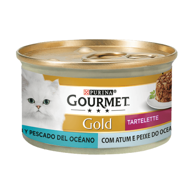 Gourmet Tartelette Atum E Peixe Do Oceano ração húmida para gatos 85Gr Gourmet Tartelette Atum E Peixe Do Oceano ração húmida para gatos 85Gr