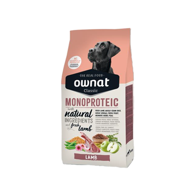 Ownat Classic Monopreteic Lamb ração seca para cães 12Kg Ownat Classic Monopreteic Lamb ração seca para cães 12Kg