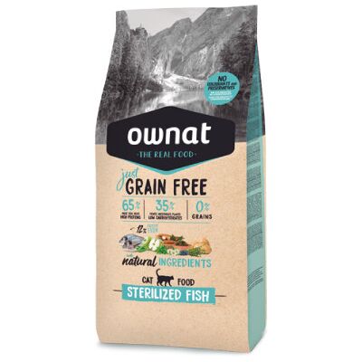 Ownat Just Grain Free Sterilized Peixe ração seca para gatos esterilizados 3Kg Ownat Just Grain Free Sterilized Peixe ração seca para gatos esterilizados 3Kg