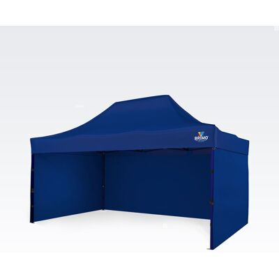 BRIMO - 3x4,5m - Azul - 3 paredes - Gazebo BRIMO - 3x4,5m - Azul - 3 paredes - Gazebo