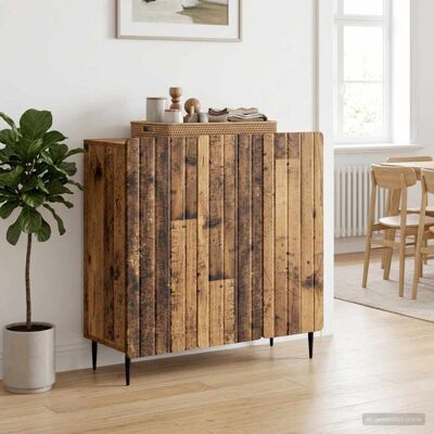 vidaXL Buffet Madeira antiga 89 x 34,5 x 82 cm Derivados de Madeira Marrón vidaXL Buffet Madeira antiga 89 x 34,5 x 82 cm Derivados de Madeira Marrón