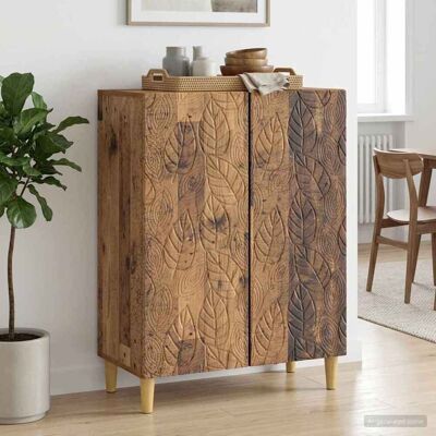vidaXL Buffet Madeira antiga 66 x 34,5 x 90 cm Derivados de Madeira Marrón vidaXL Buffet Madeira antiga 66 x 34,5 x 90 cm Derivados de Madeira Marrón