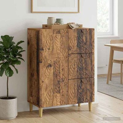 vidaXL Buffet Madeira antiga 66 x 34,5 x 90 cm Derivados de Madeira Marrón vidaXL Buffet Madeira antiga 66 x 34,5 x 90 cm Derivados de Madeira Marrón