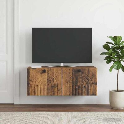 vidaXL Gabinete de TV de Parede Madeira antiga 78,5 x 41 x 30 cm Marrón vidaXL Gabinete de TV de Parede Madeira antiga 78,5 x 41 x 30 cm Marrón