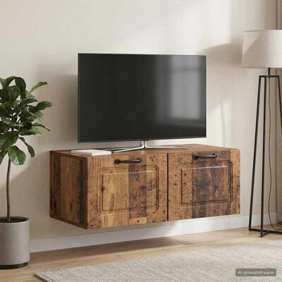 vidaXL Gabinete de TV de Parede Madeira antiga 78,5 x 41 x 30 cm Marrón vidaXL Gabinete de TV de Parede Madeira antiga 78,5 x 41 x 30 cm Marrón